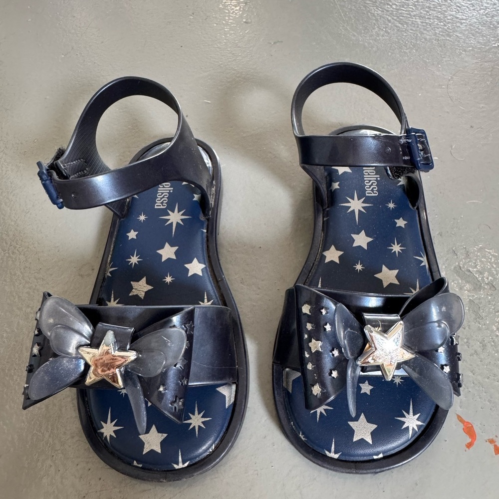 Melissa Kids' Starry Black Sandals